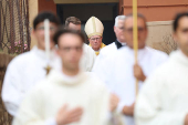 Sunday Mass at Signora di Guadalupe church, in Rome