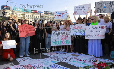 Protest over the killing of a young pregnant woman in Bucharest