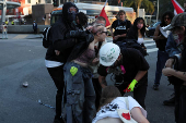 Protest against federal immigration sweeps, in Los Angeles