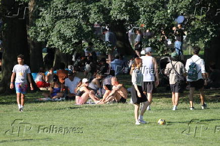 O dia da independência de 4 de julho é comemorado no Central Park Great Lawn.