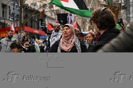 Pro-Palestine protest in Melbourne, Australia