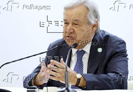United Nations Secretary-General Antonio Guterres attends press conference at the Tokyo International Conference on African Development (TICAD IX)
