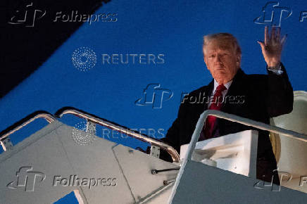 U.S. President Donald Trump returns to the White House from Florida
