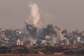 Smoke rises from North Gaza after an explosion