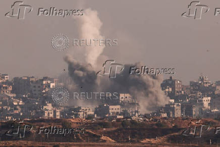 Smoke rises from North Gaza after an explosion