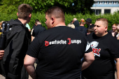 Right-wing protest at Mitte district in Berlin