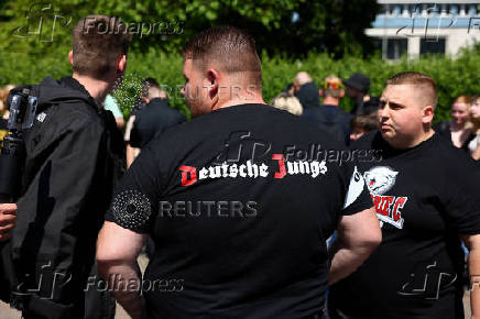 Right-wing protest at Mitte district in Berlin