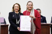 Judges elected to Mexico's Supreme Court receive certificates confirming their victory in the judicial election in Mexico City