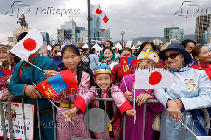Japan's Emperor Naruhito and Empress Masako visit Mongolia