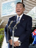 Japanese Prime Minister Shigeru Ishiba speaks to media at his office, in Tokyo