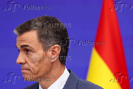 Spanish Prime Minister Sanchez holds a presser before summer break, in Madrid