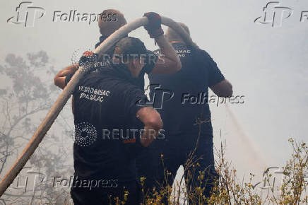 Wildfire burns near Montenegrin beach town