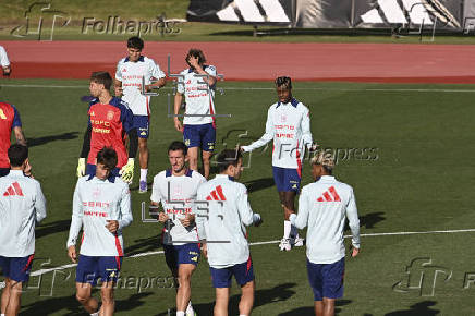 Entrenamiento de la selección española