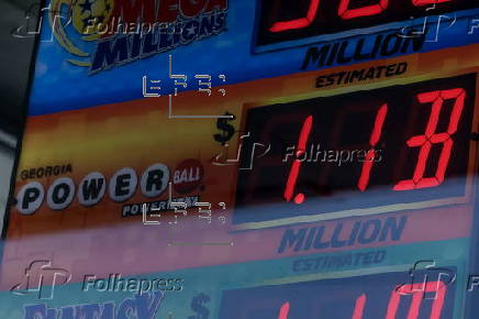 Powerball lottery jackpot at 1.1 billion US dollars