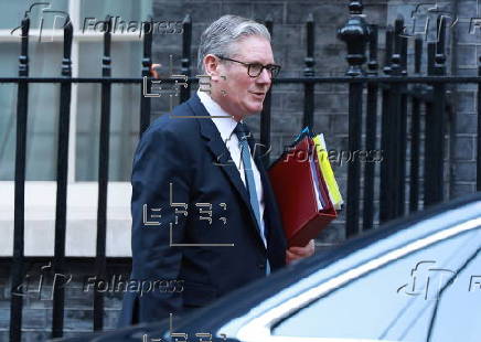 British Prime Minister Keir Starmer leaves for Prime Minister's Questions