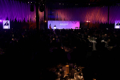 Chilean President Gabriel Boric delivers a speech at the annual CESCO Week 2025 dinner