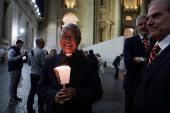 Torchlight procession ahead of the Conclave in St Peter's Square at the Vatican