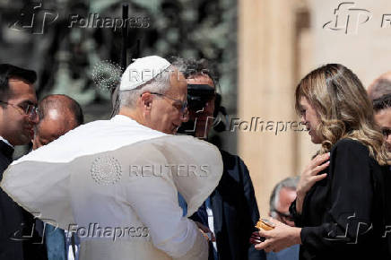 Pope Leo XIV holds the general audience in St. Peter's Square at the Vatican