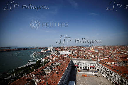Venice ahead of the expected wedding of Amazon founder Jeff Bezos and Lauren Sanchez