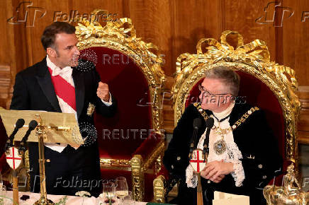 French President Macron visits Britain