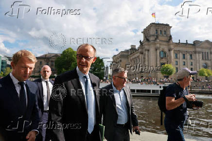 German Chancellor Merz attends ARD summer interview, in Berlin