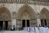 Funeral of French Cardinal Andre Vingt-Trois at Notre-Dame Cathedral