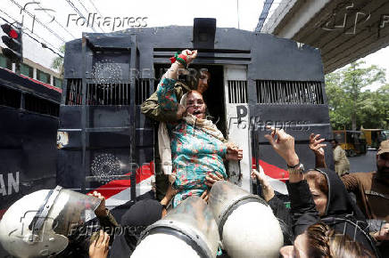 Protest in support of Pakistan's former Prime Minister Imran Khan in Lahore