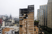 Edíficio inacabado conhecido como Caveirão em SP
