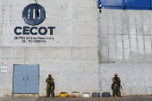 FILE PHOTO: Media tour at CECOT prison in Tecoluca