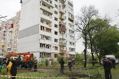 The aftermath of the overnight Russian attack in Ukraine's Kharkiv