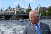Britain's King Charles visits the Thames Tideway Tunnel Project in London