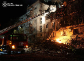 Aftermath of a Russian drone attack in Mykolaiv