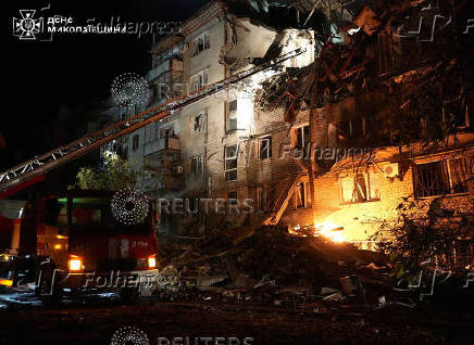 Aftermath of a Russian drone attack in Mykolaiv