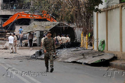 Aftermath of the Air India crash during take-off, in Ahmedabad