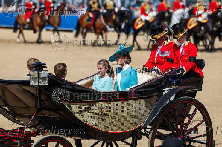 Trooping the Colour parade to honour Britain's King Charles on his official birthday in London