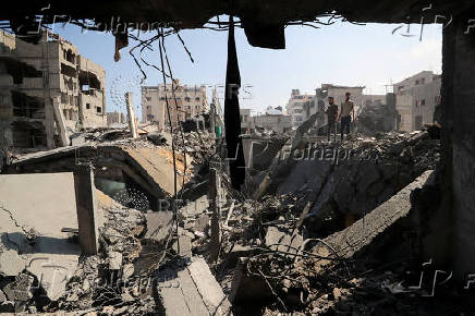 Aftermath of an Israeli strike Shati (Beach) refugee camp, in Gaza City