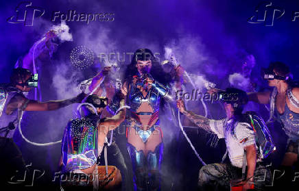 Katy Perry performs at the Kia Forum in Inglewood, California