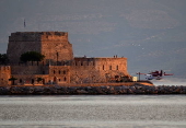 Wildfire in Feneos, Corinth, southern Greece