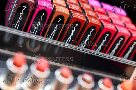 MAC Cosmetics lipsticks are displayed at a cosmetics store in a mall in Mumbai