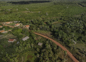 ista de drone de moradias no Quilombo Conceição, em Bequimão (MA)