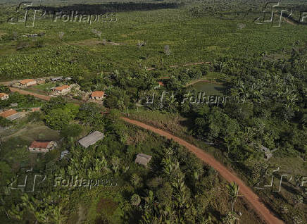 ista de drone de moradias no Quilombo Conceição, em Bequimão (MA)