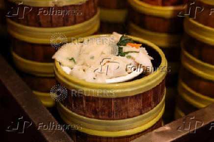 A dim sum dish at Jing Fong in Chinatown in New York