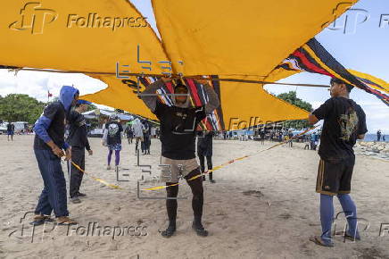 Traditional kite contest in Bali