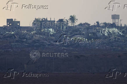 A general view show the destruction in Gaza