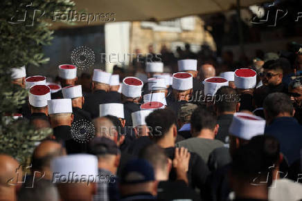 Funeral for Israeli soldier Captain Amir Saad, in the Druze village Yanuh-Jat