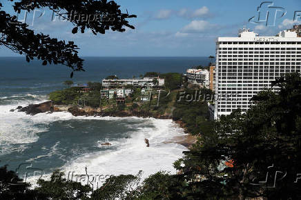 Ressaca do mar no Rio de Janeiro.