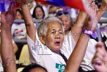 Philippine President Ferdinand Marcos joins senatorial candidates on their campaign