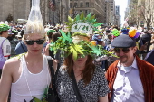 Easter Parade and Bonnet Festival takes place outside St. Patrick's Cathedral