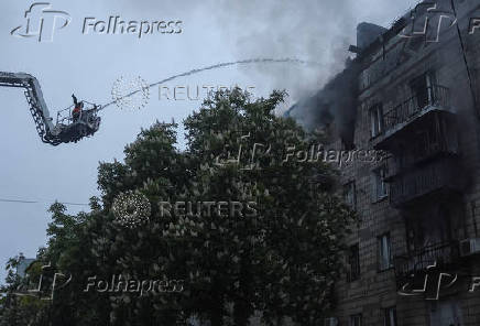 Russian drone and missile strike in Kyiv