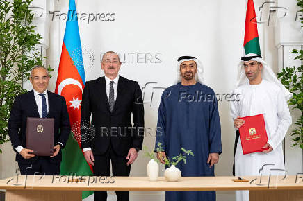 UAE President and the President of Azerbaijan witness the signing of CEPA